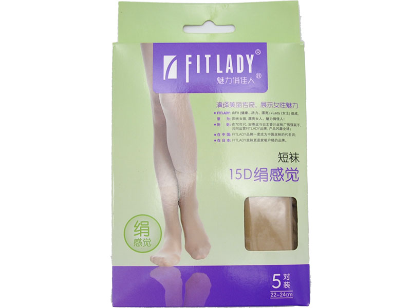 魅力俏佳人15D絹感覺短襪（5對裝） F6D080